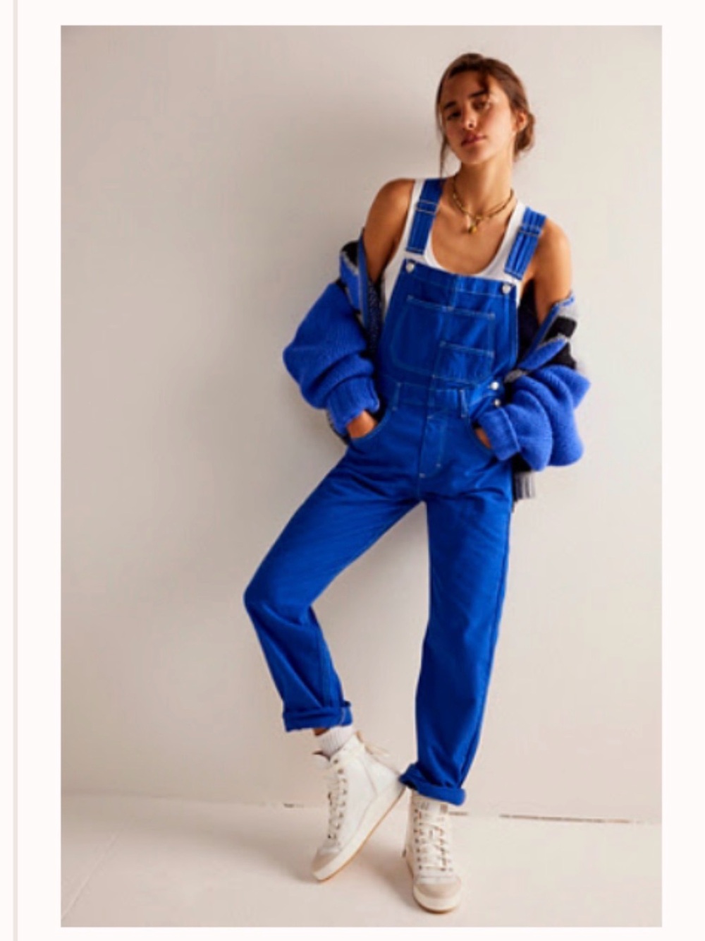 We The Free Ziggy Denim Overalls Brady Blue Large
